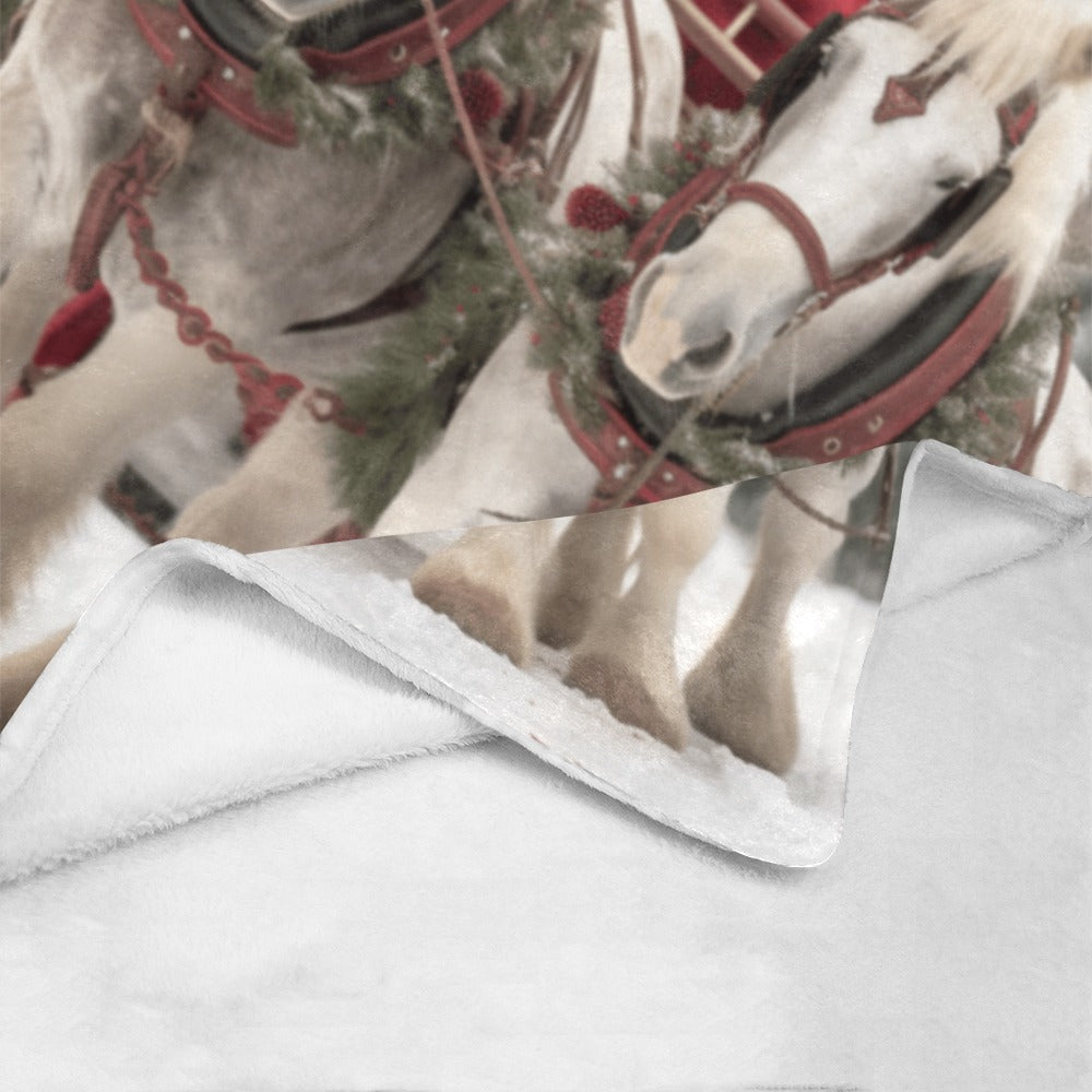 Christmas Horses Ultra-Soft Micro Fleece Blanket