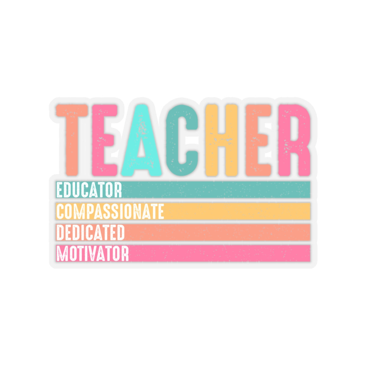 Retro Teacher Appreciation Sticker for Teachers back To School Gift