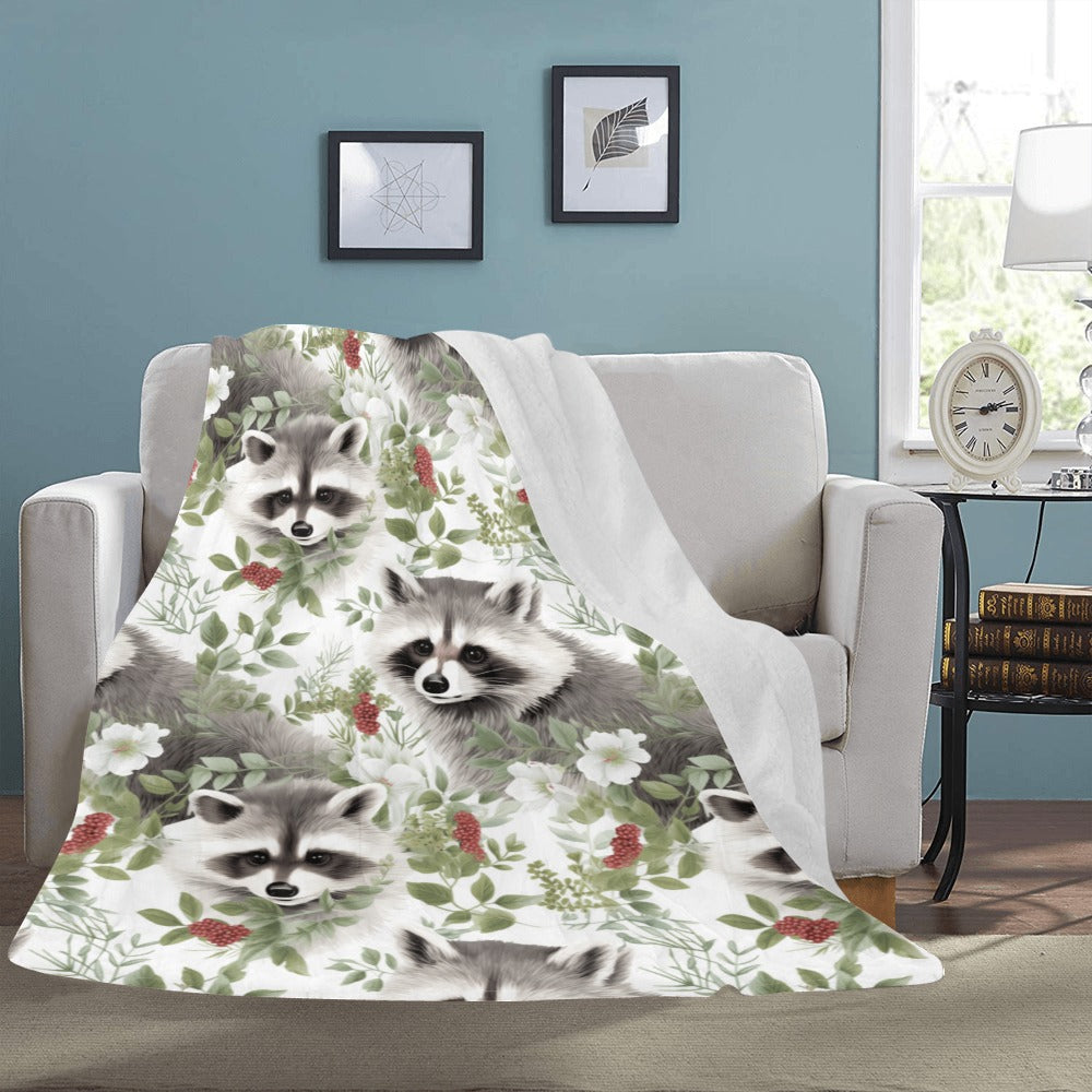 Wildlife Raccoons Ultra-Soft Micro Fleece Blanket by Cranberry Lake Designs