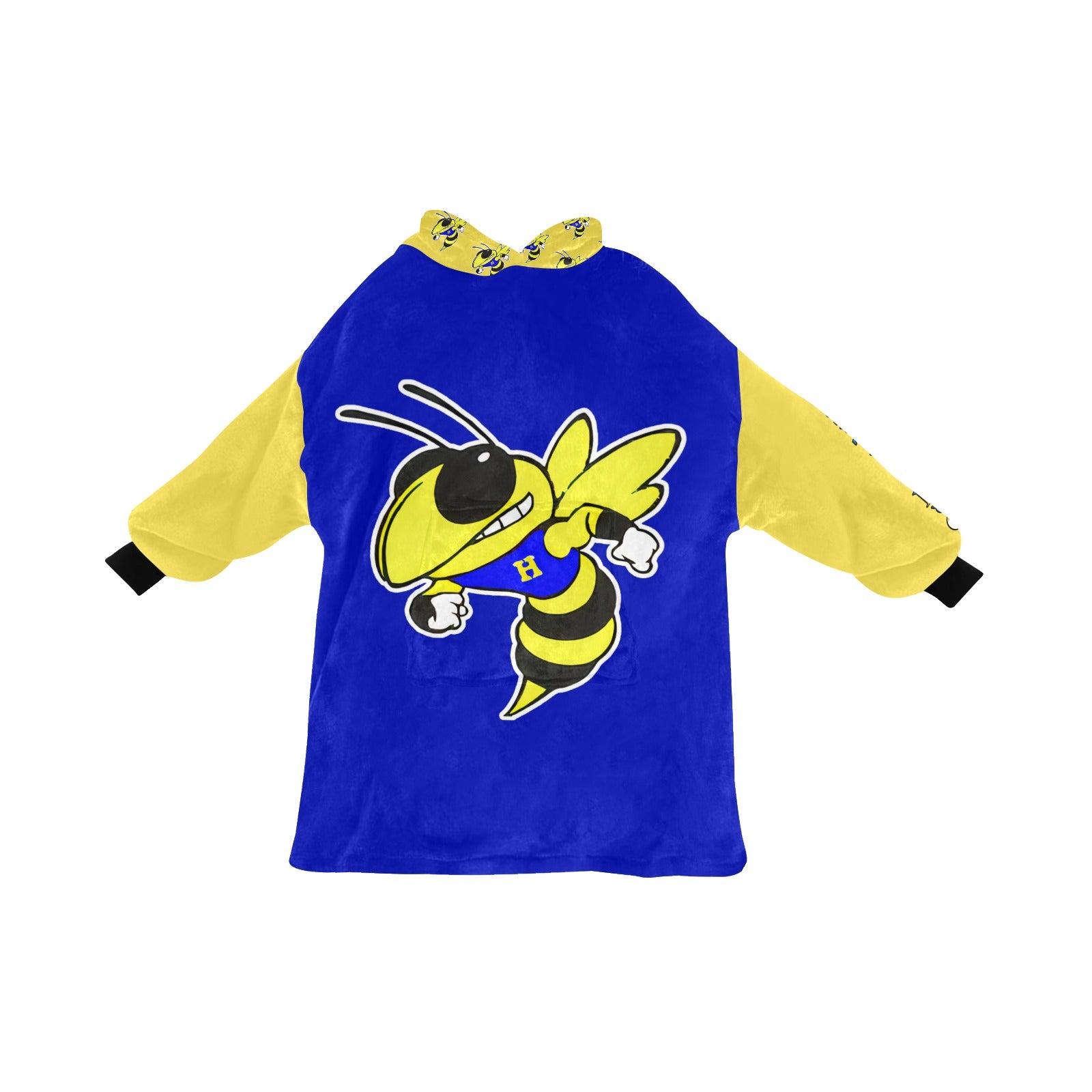 Harrison Hornets Plush Soft Blanket Hoodie - Cranberry Lake Design Co.  #