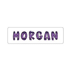 Purple Custom Crayon Personalized Name Sticker for Boys & Girls Back To School Gift