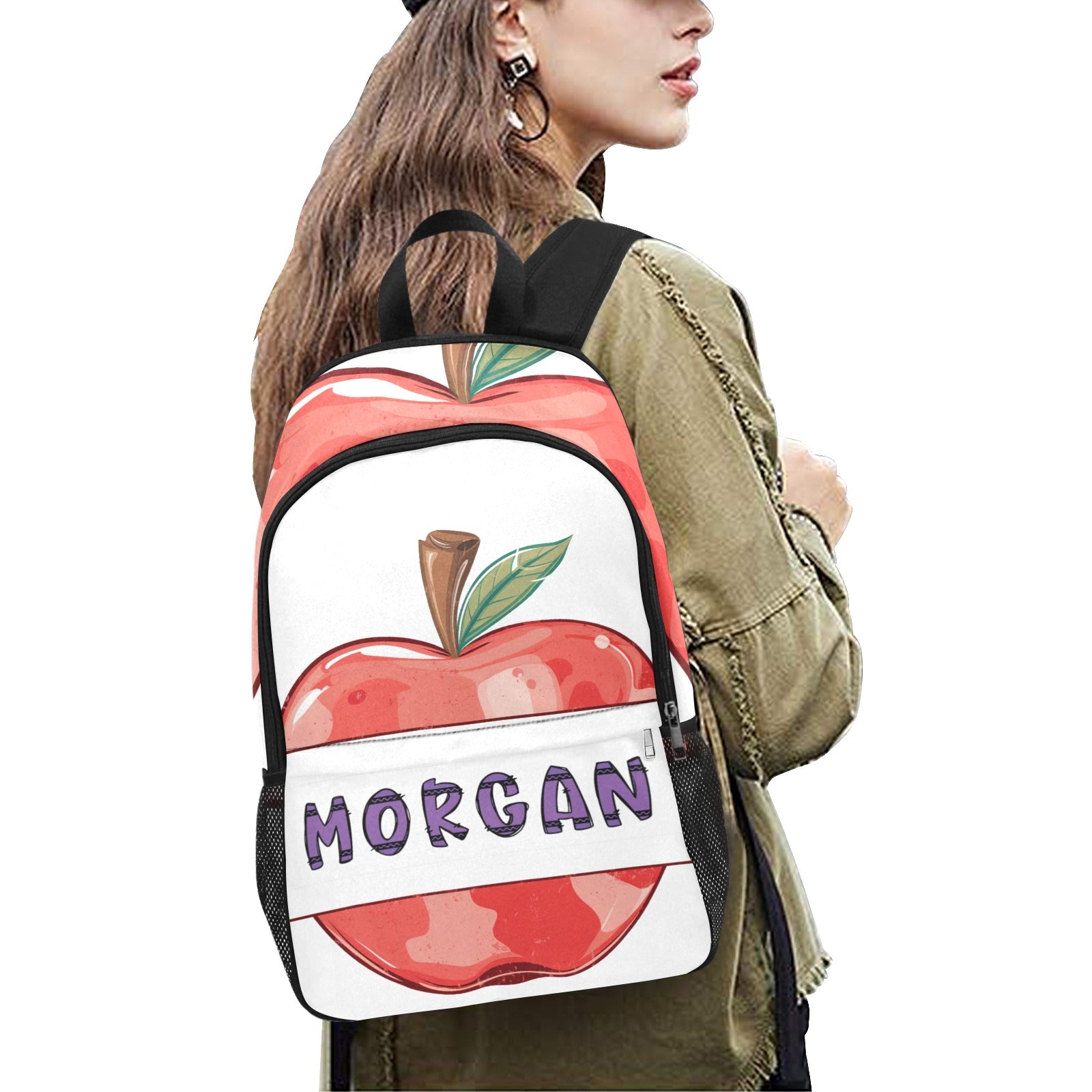 Personalized Apple Backpack with Custom Crayon Name - Cranberry Lake Design Co.  #