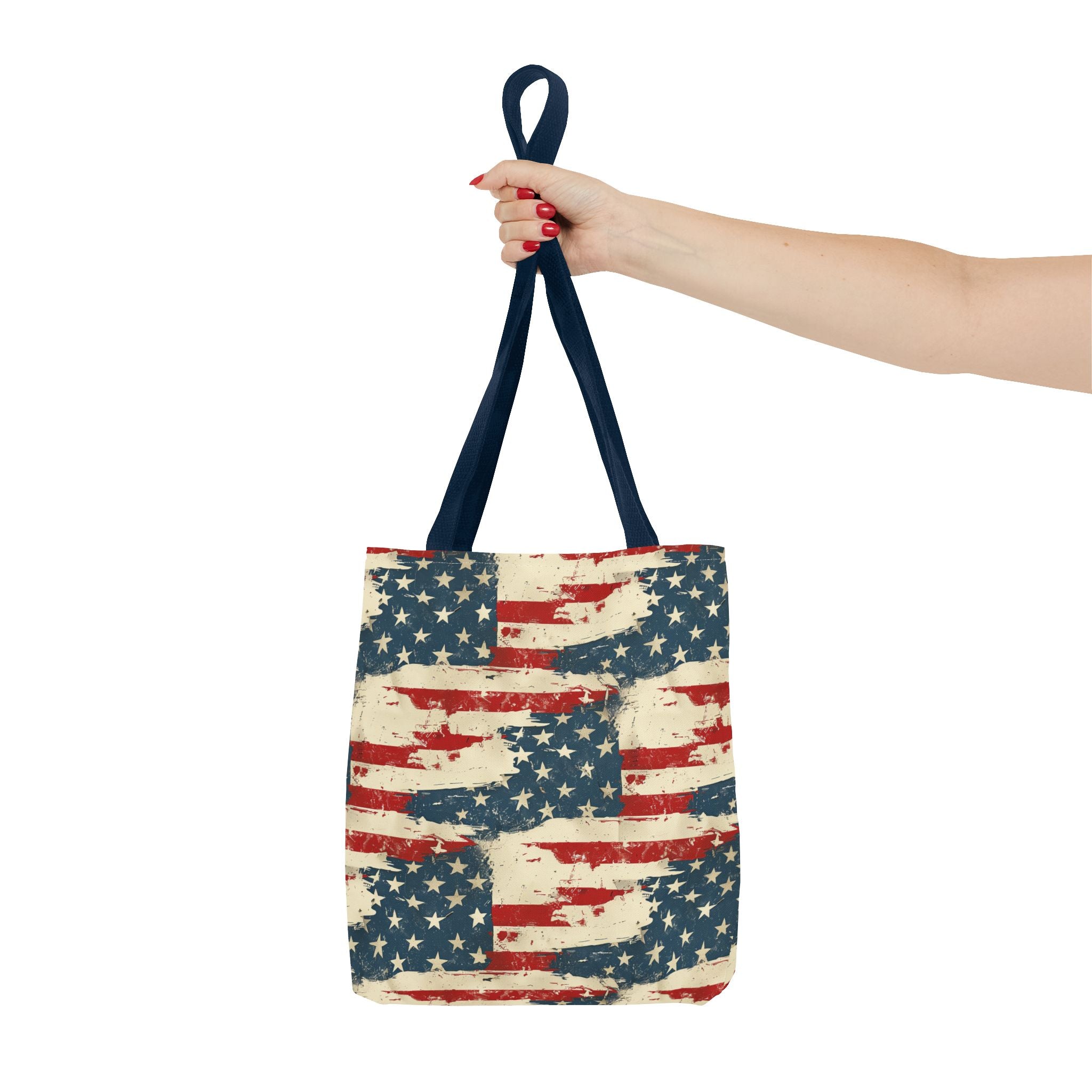 Stars & Stripes American Flag Pattern Patriotic Tote Bag