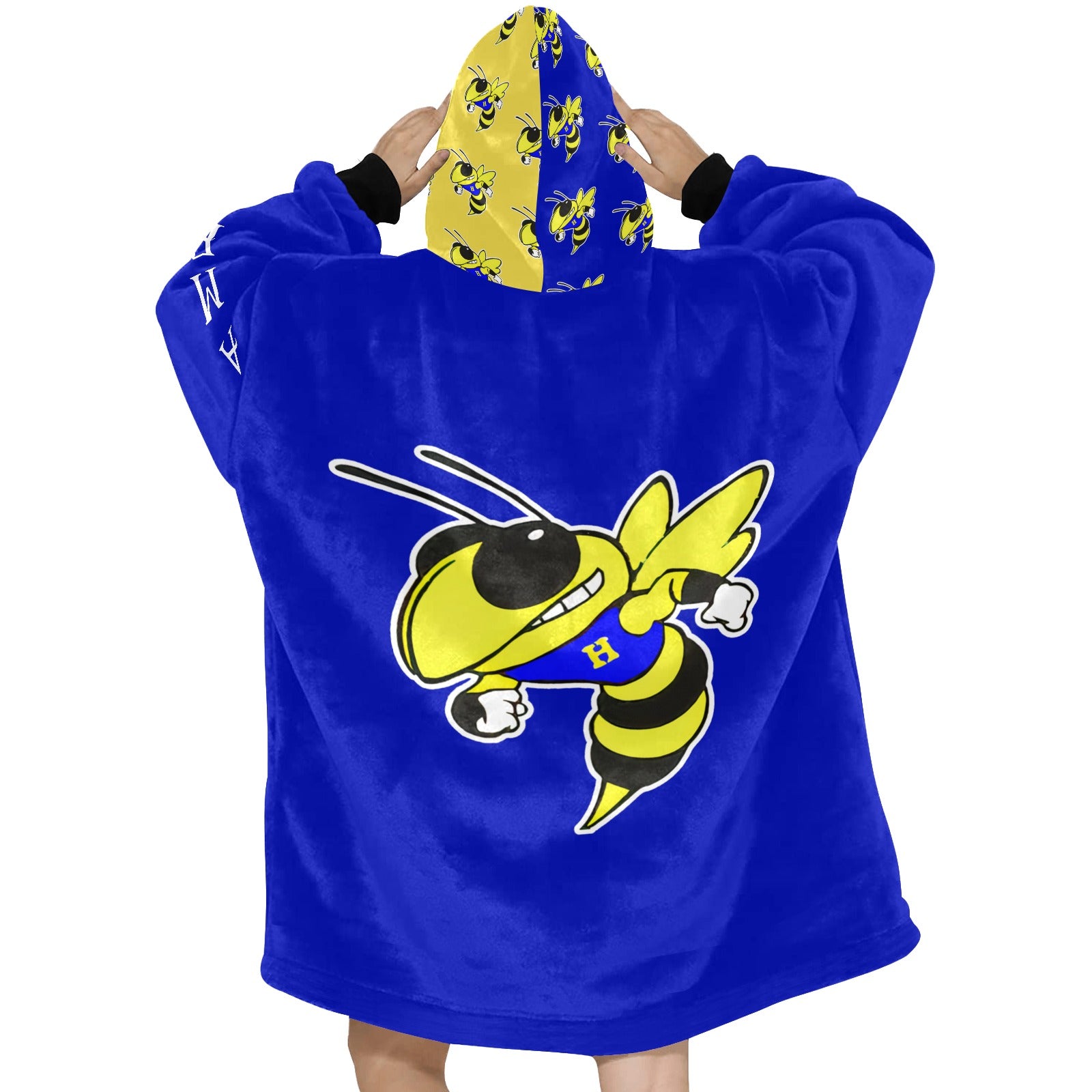 Harrison Hornets Plush Blanket Hoodie - Cranberry Lake Design Co.  #