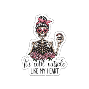 Skeleton Funny Anti Valentines Day Vinyl Sticker