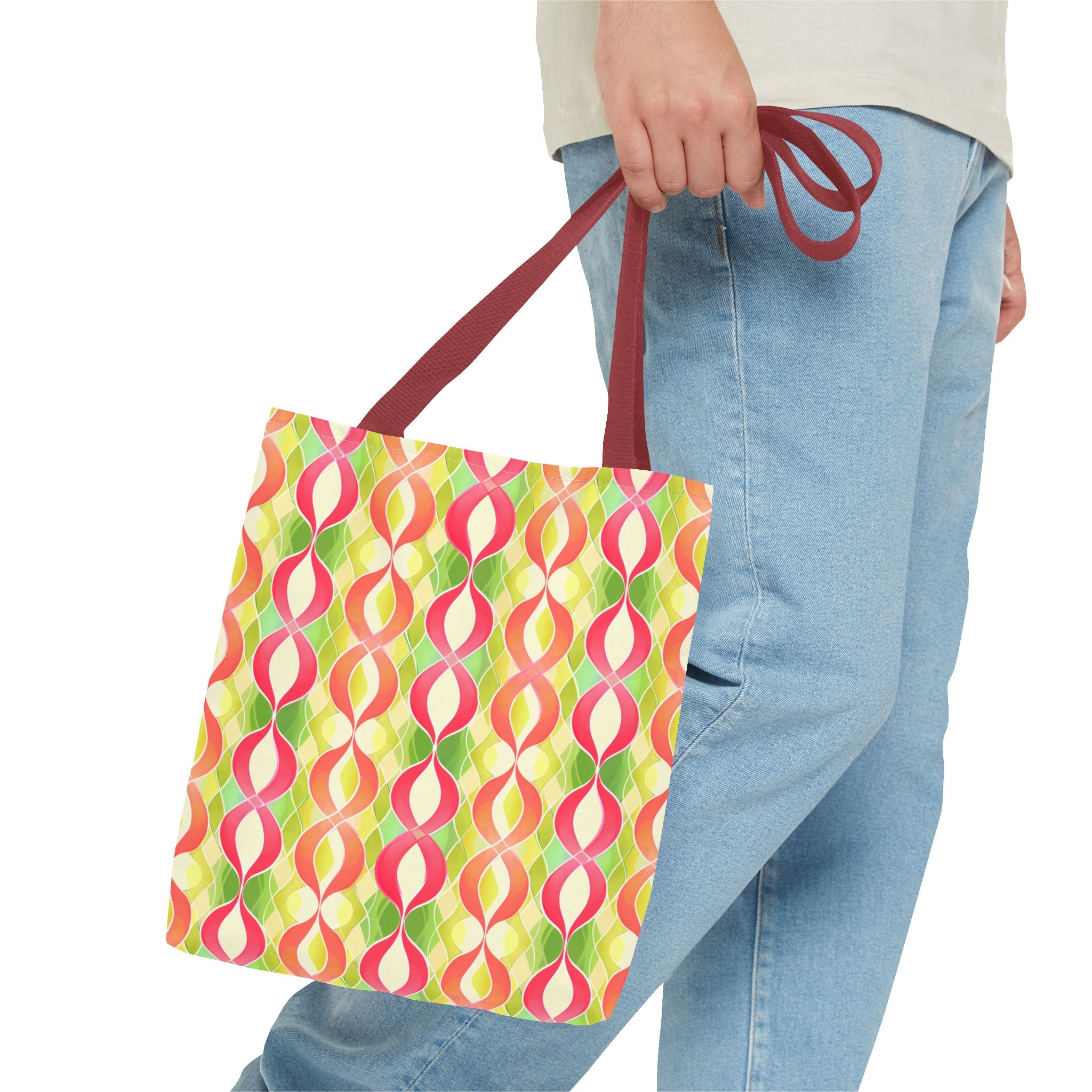 Pink & Green Chains Tote Bag