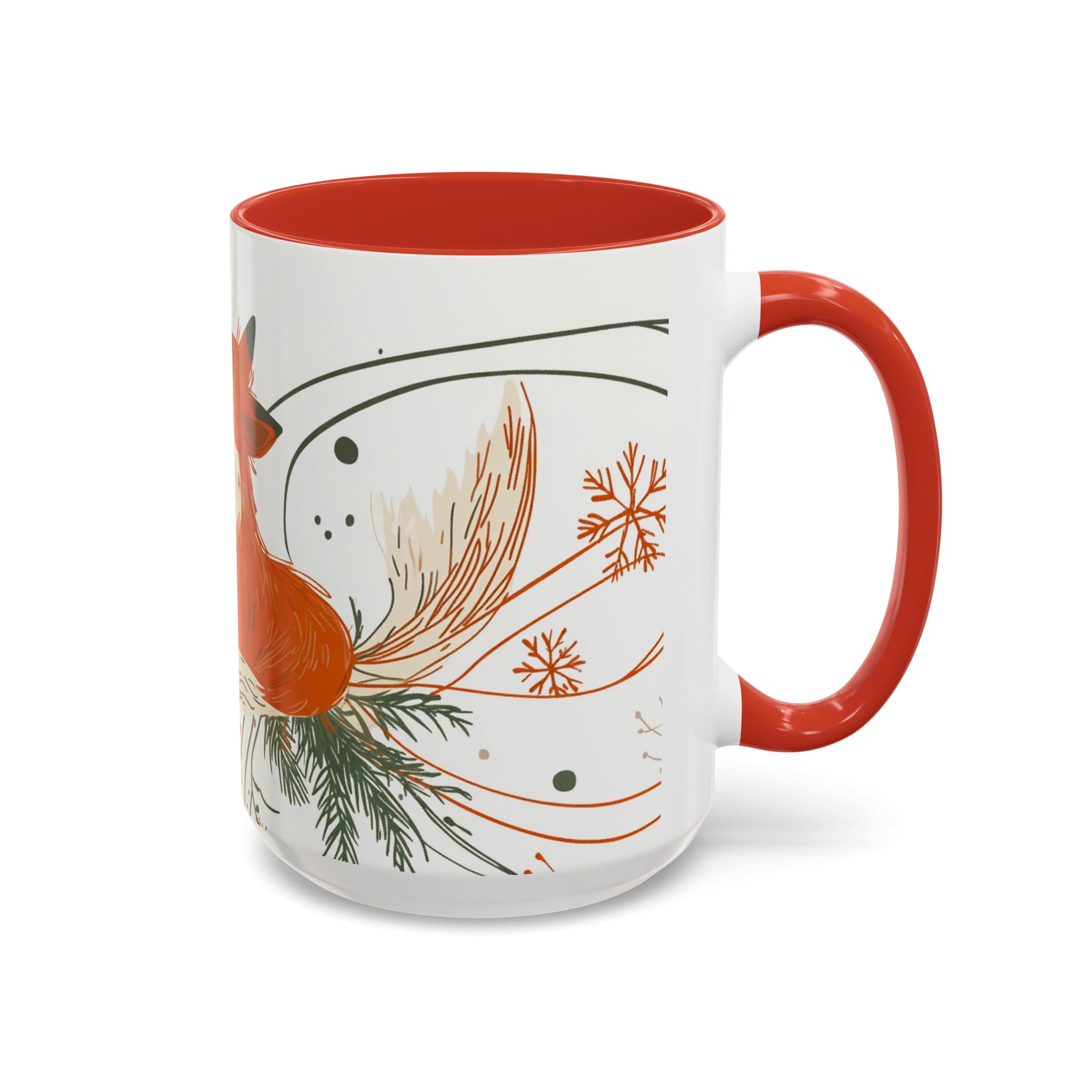 Boho Fox Christmas Mug | Cozy Farmhouse Decor | Holiday Coffee Cup | Gift for Her | Rustic Christmas | 11oz & 15oz