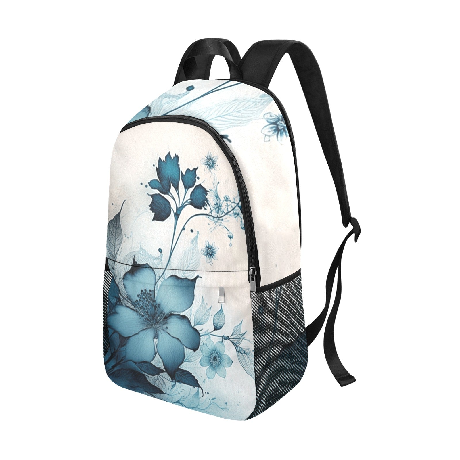 Enchanted Blue Floral Backpack | Feminine and Free-Spirited - Cranberry Lake Design Co.  #