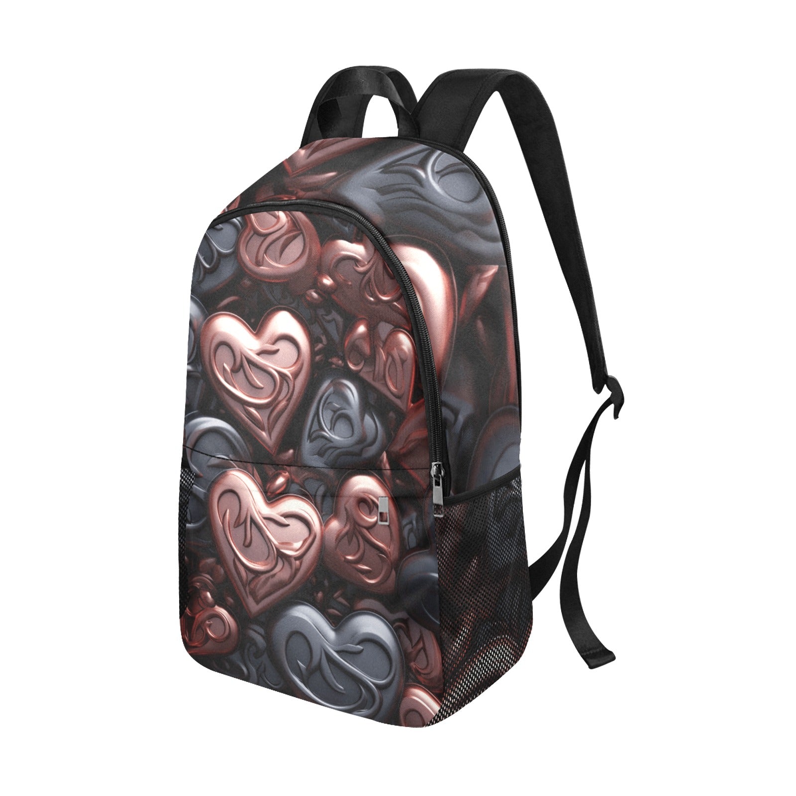 Adorable Pink and Gray Heart Backpack | Cute Girls' School Bag - Cranberry Lake Design Co.  #