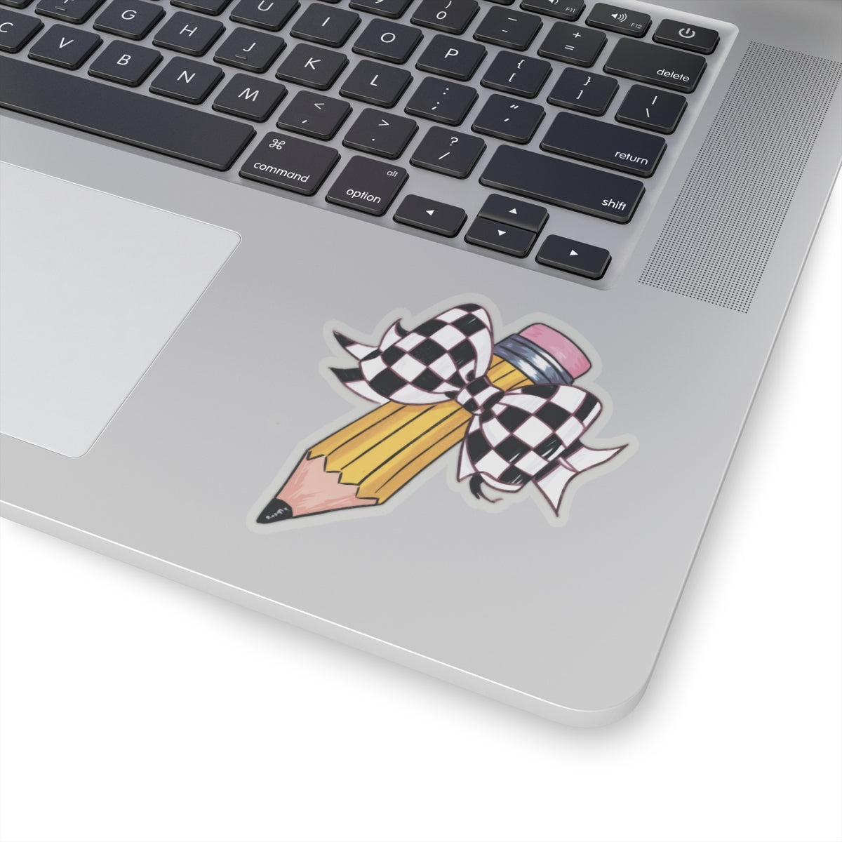 Checkered Flag Bow Pencil Sticker for Teachers back To School Gift