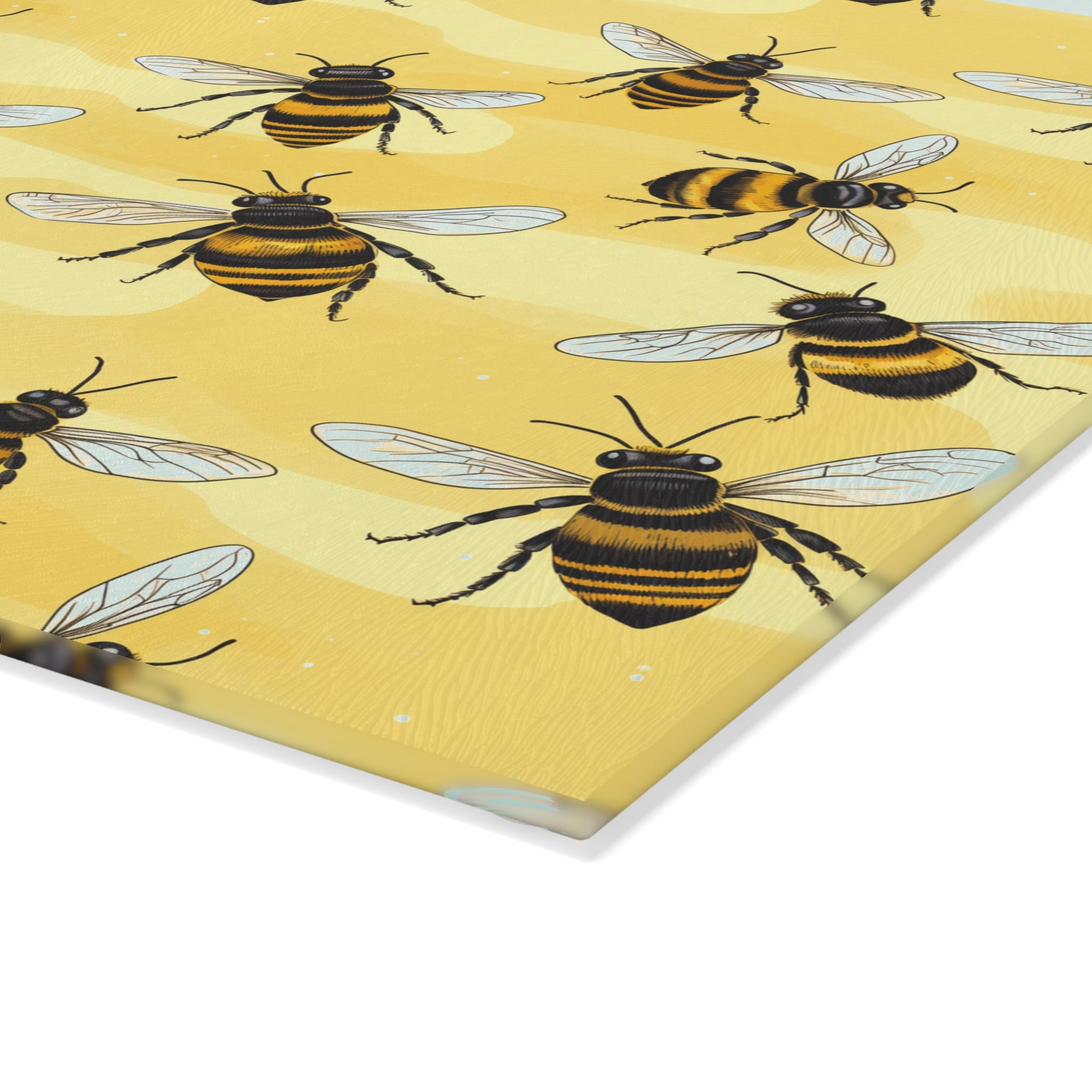 Unique Bumble Bee Glass Cutting Board for Spring & Summer Kitchen Decor