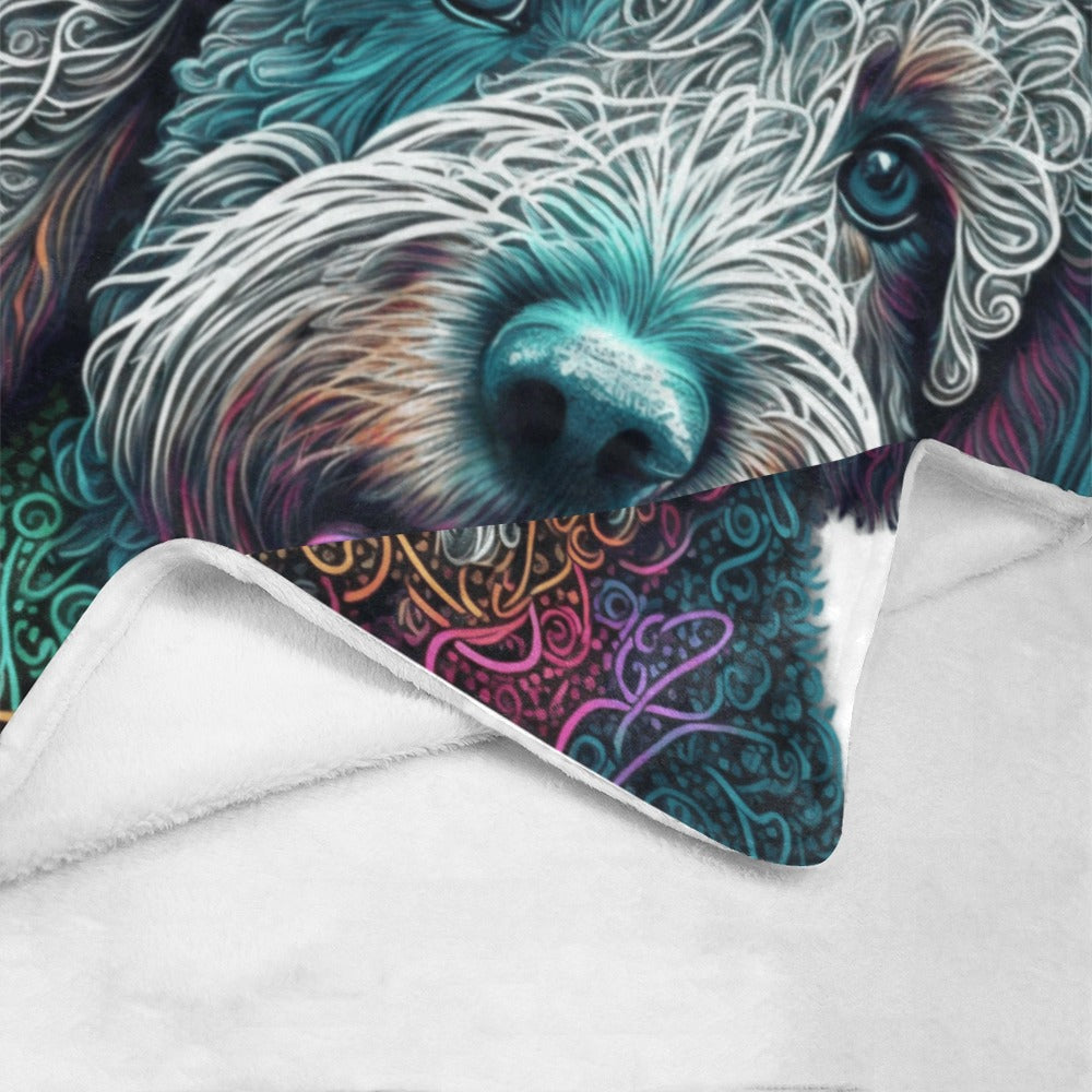 Vibrant Doodle Dog Throw Blanket