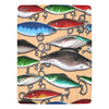 Cranberry Lake Designs Fishing Lures Throw Blanket