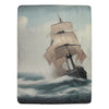 Cranberry Lake Designs Nautical Sailing Ship Throw Blanket