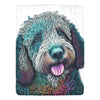 Vibrant Doodle Dog Throw Blanket