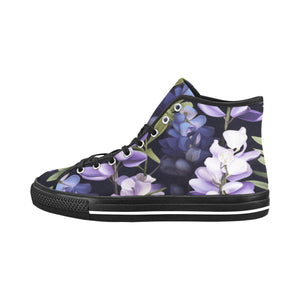 Cranberry Lake Designs Vancouver High Top Canvas Women’s Shoes - Lavender Floral Delight - Cranberry Lake Design Co.  #