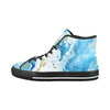 Blue & Gold Vancouver High Top Canvas Shoes for Women - Stylish & Personalized All-Over Print