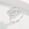 925 Sterling Silver Zircon Geometric Shape Ring