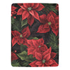 Cranberry Lake Designs Ultra-Soft Micro Fleece Blanket Christmas Red Poinsettia 60" x 80"