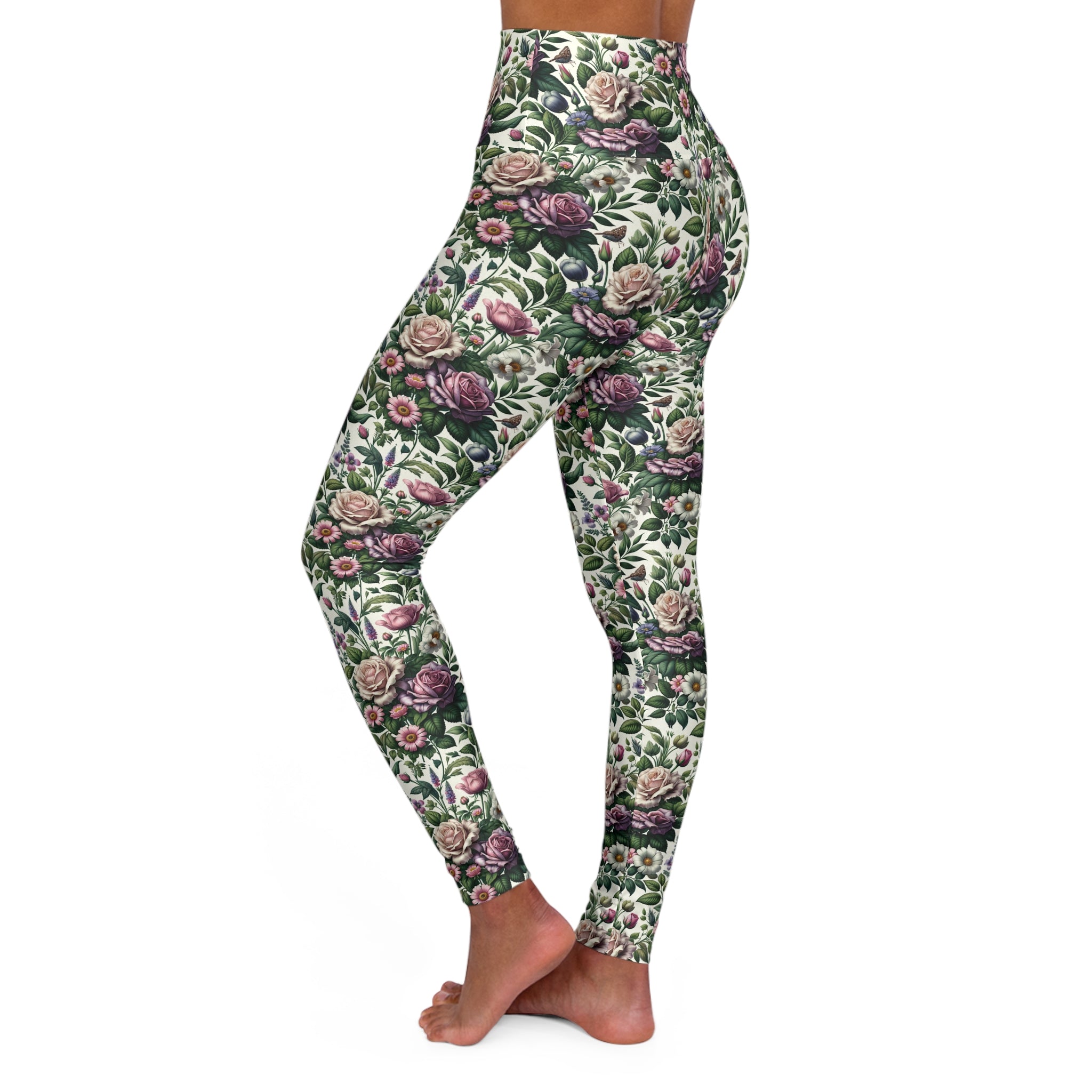 Country Flower Gym Leggings for Stylish Workouts S-2XL
