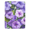 Purple Morning Glory Flower Throw Blanket - Soft 60x80 Fleece Blanket with Leaf Design for Cozy Comfort