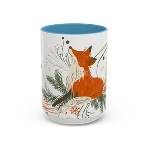 Boho Fox Christmas Mug | Cozy Farmhouse Decor | Holiday Coffee Cup | Gift for Her | Rustic Christmas | 11oz & 15oz