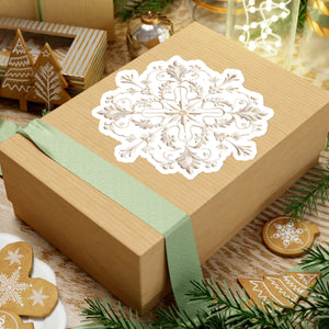 Ornate Snowflake Holiday Christmas Vinyl Sticker