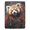 Red Panda Holiday Cheer Blanket - Adorable Wildlife Throw - Soft Plush - 60x80