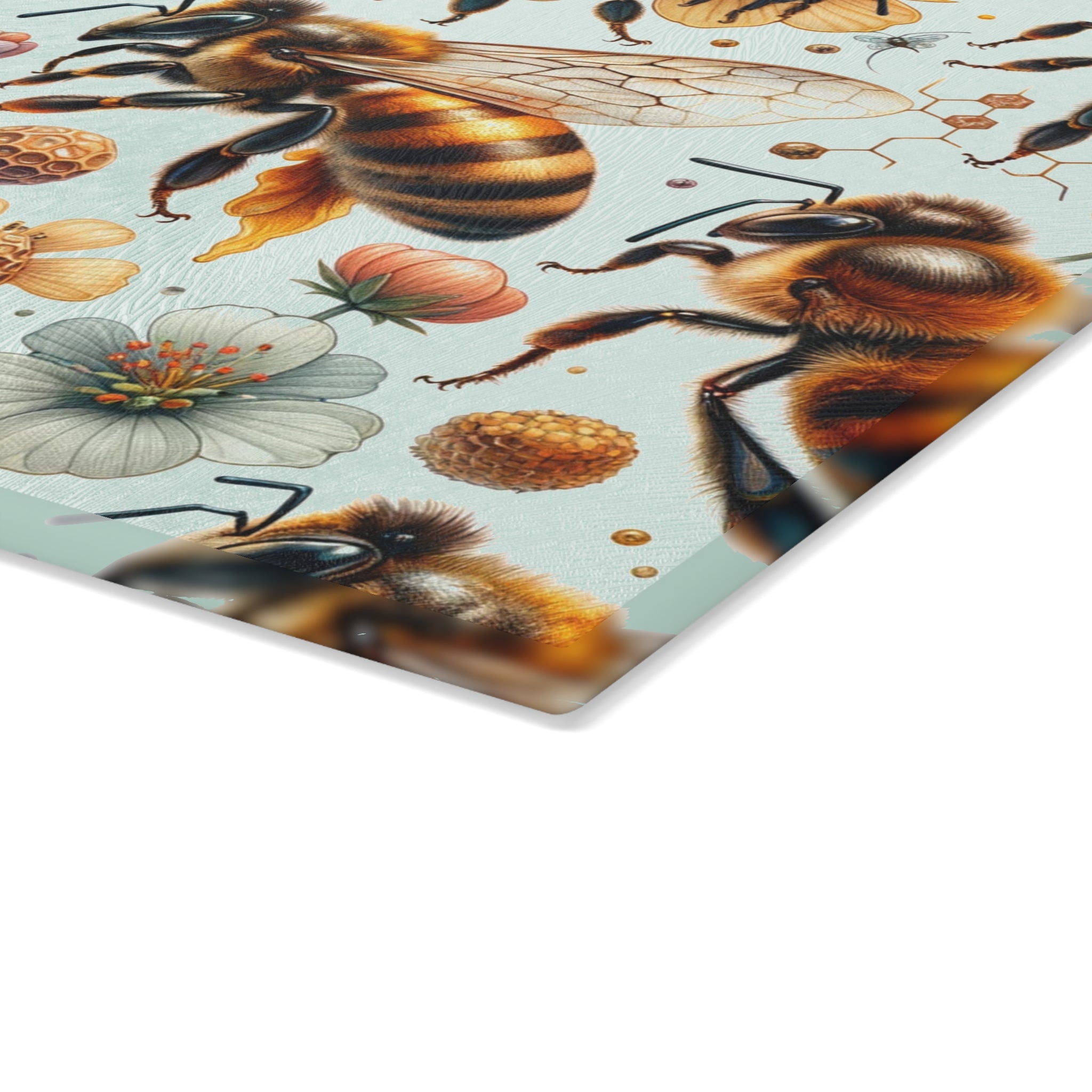 Bumble Bee Glass Cutting Board for Stylish Kitchen Decor