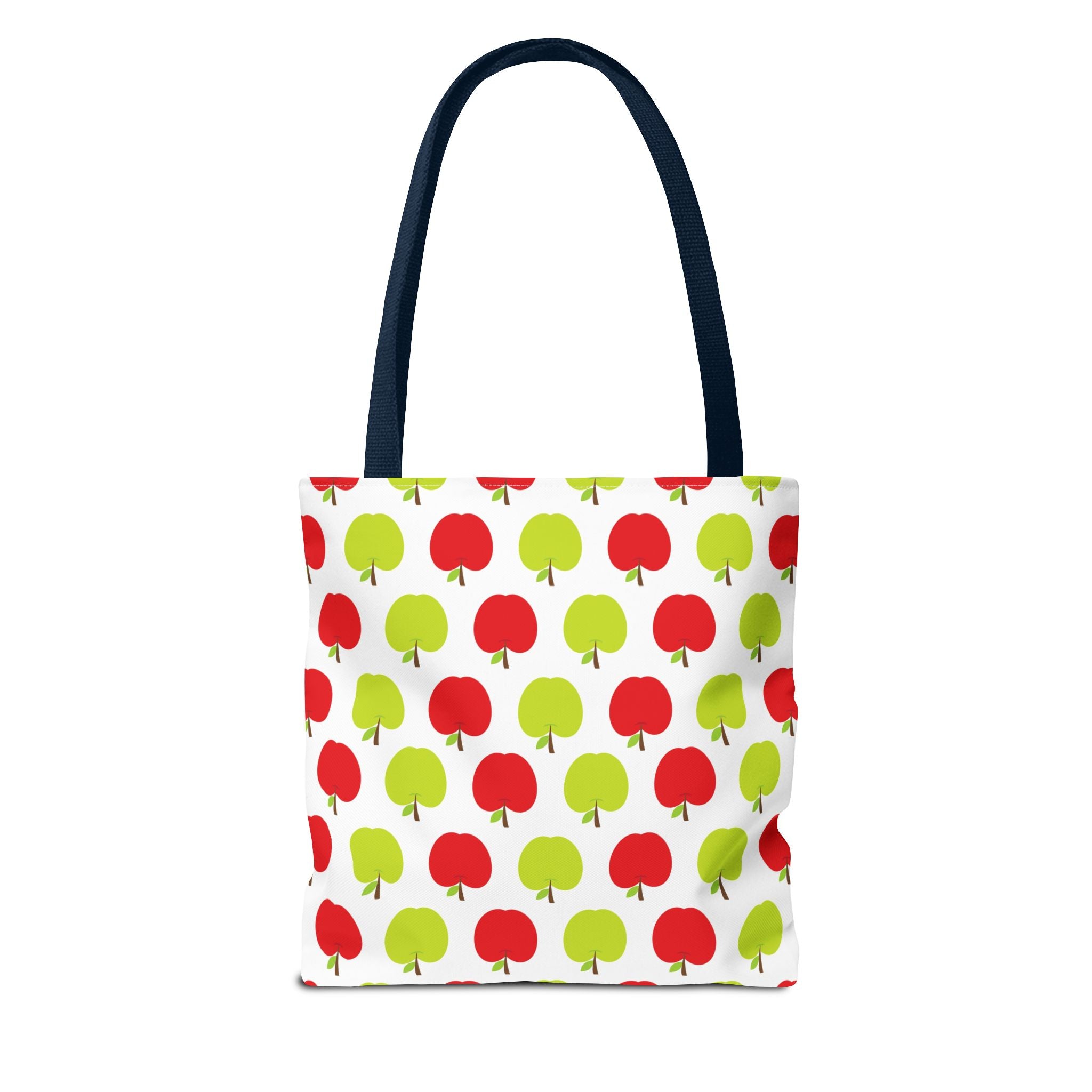 Red & Green Apple Print Back to School Tote Bag