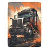 Semi-Truck Fleece Blanket | Ultra-Soft Micro Fleece Blanket | Trucker Gift | 60x80