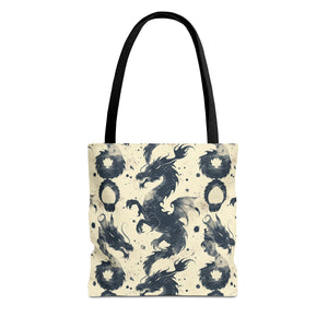 Dark Blue Dragons Tote Bag