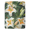 Elegant Lily Blanket - Soft Plush Throw - Floral Bedding - 60x80