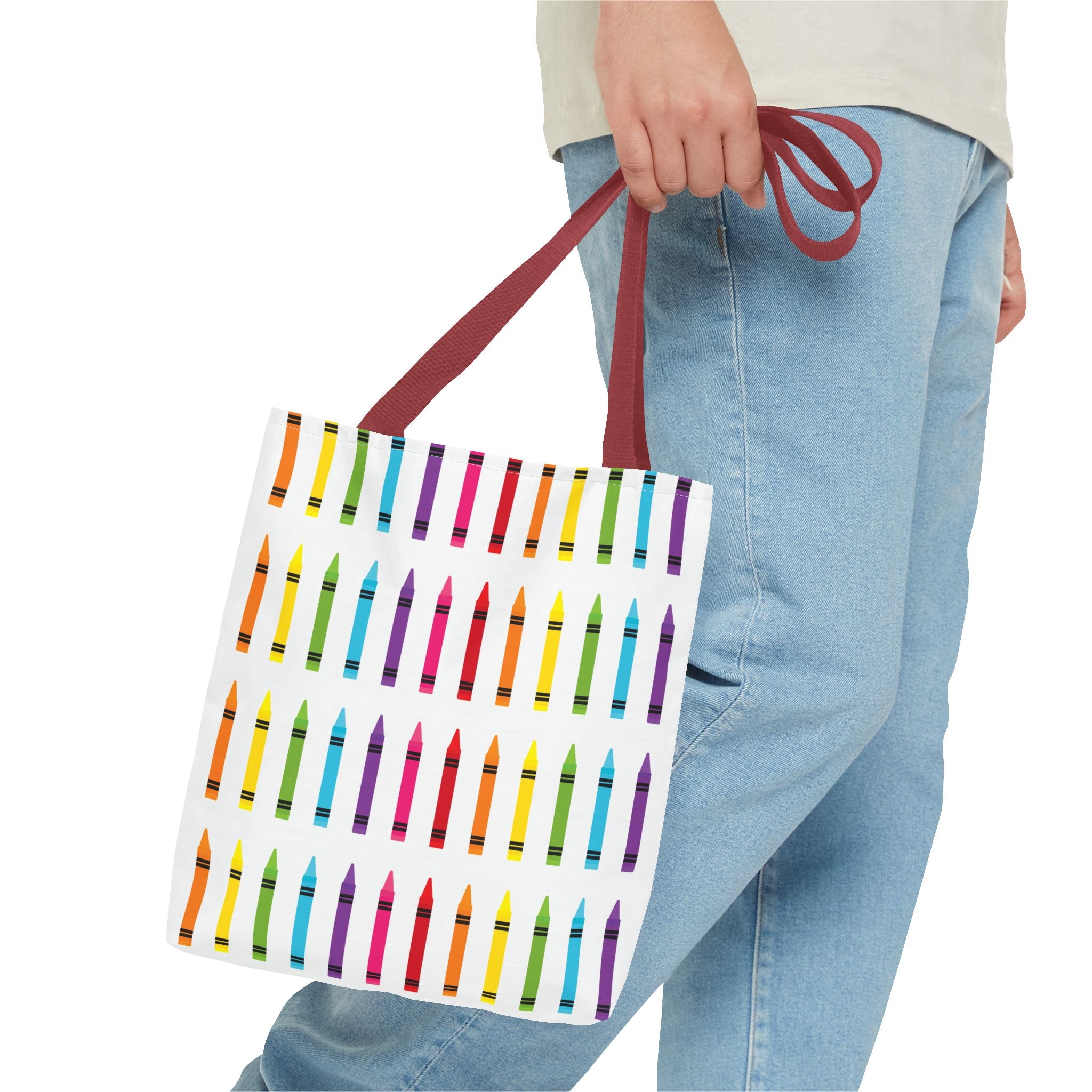 Crayon Print Back to School Tote Bag