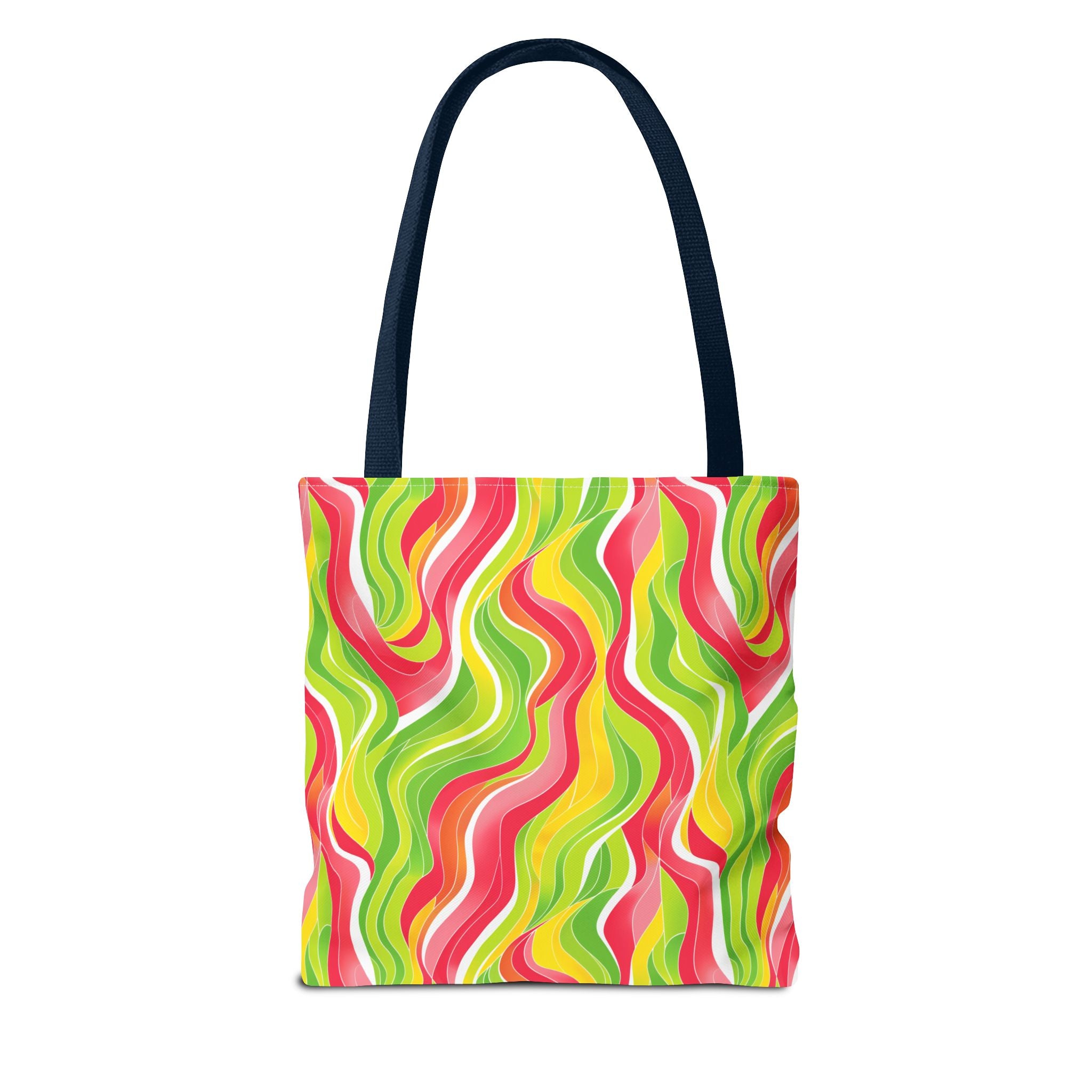 Pink & Green White Pattern Eccentric Tote Bag