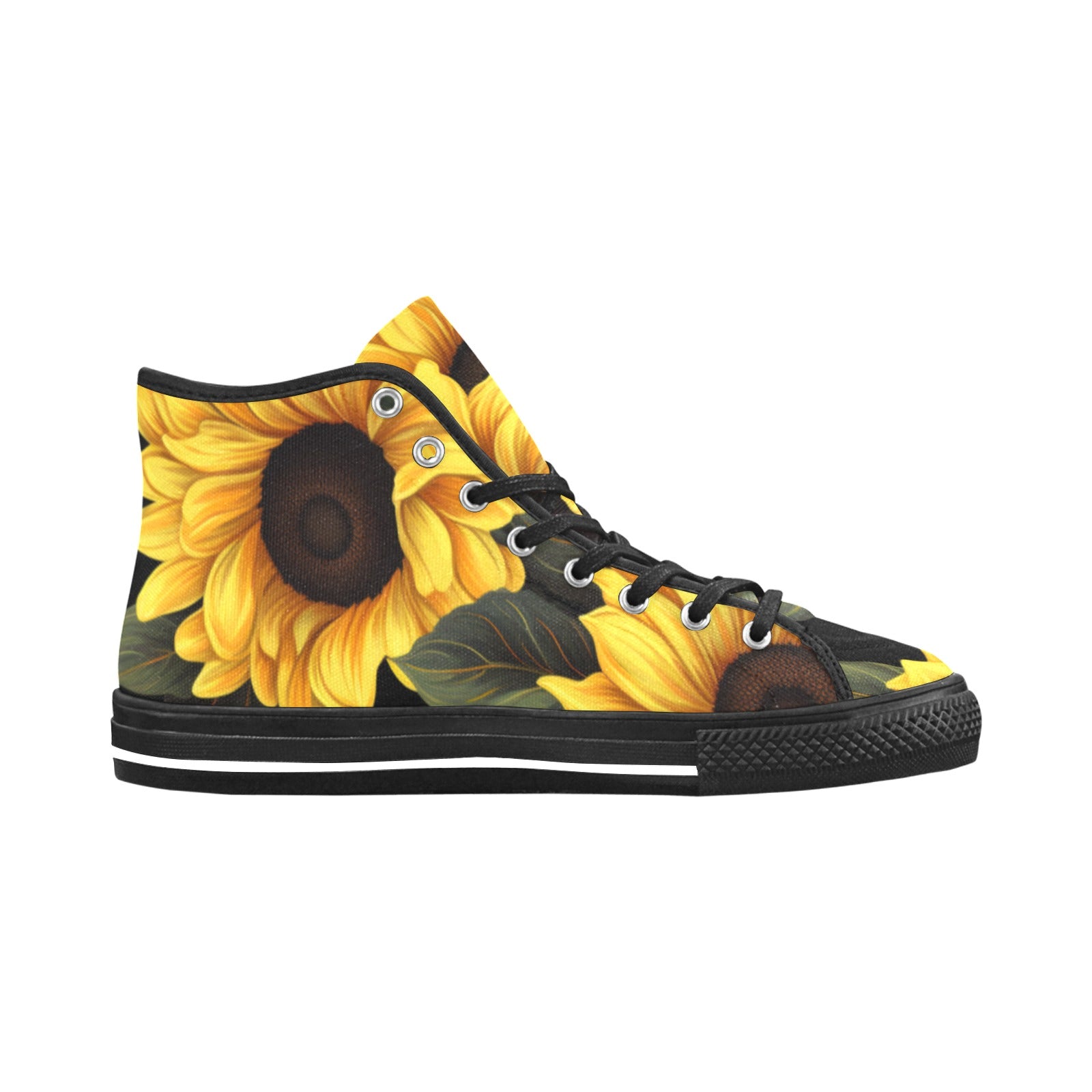 Cranberry Lake Designs Sunflowers Vancouver High Top Canvas Women's Shoes - Embrace Your Wild Side - Cranberry Lake Design Co.  #