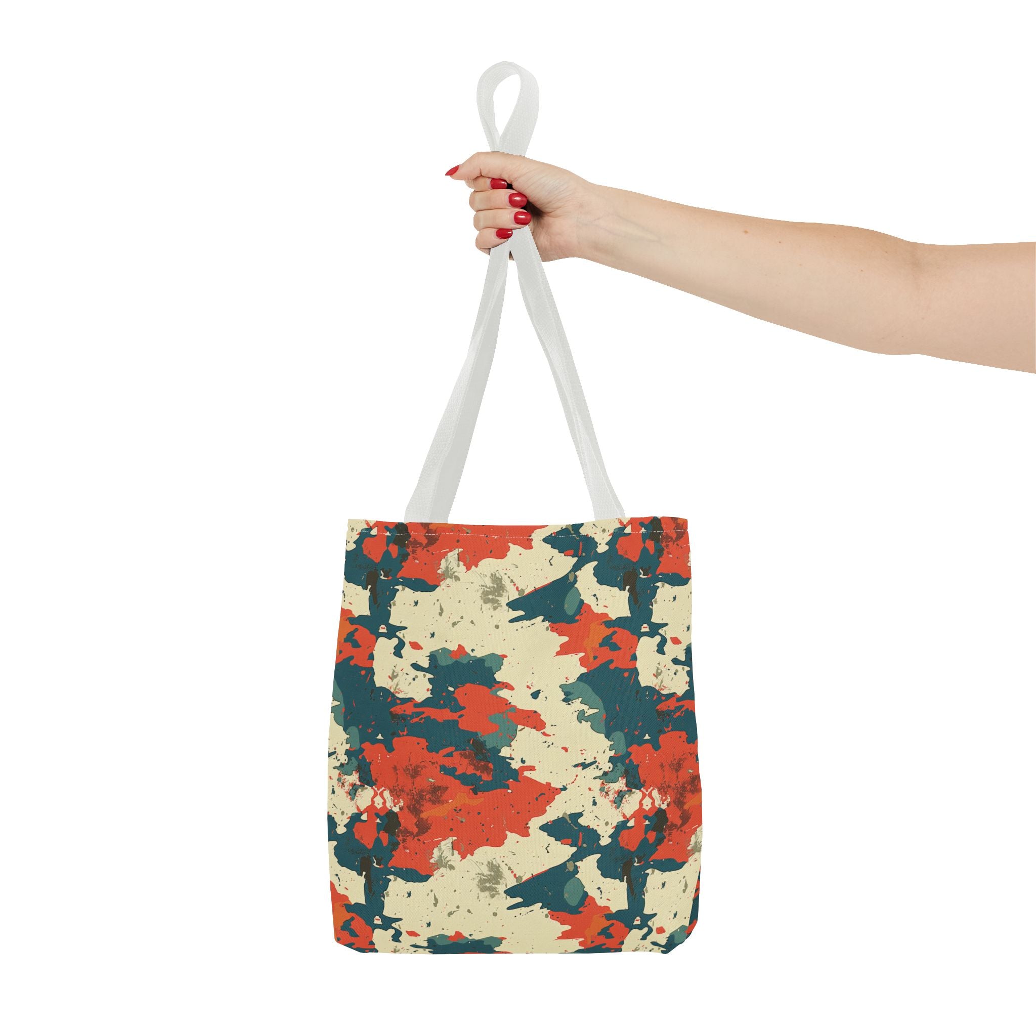 Red Blue Digital Camouflage Tote Bag