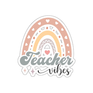 Teacher Vibes Kiss-Cut Sticker Teacher Gift Back to School