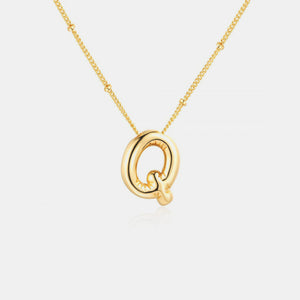 Gold-Plated Bubble Initial Necklace