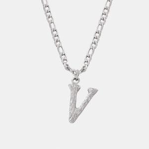 Titanium Steel Letter Pendant Necklace