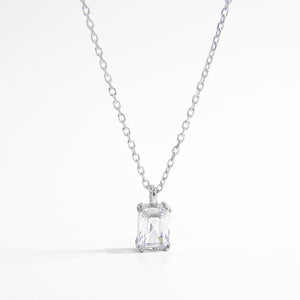 925 Sterling Silver Zircon Pendant Necklace