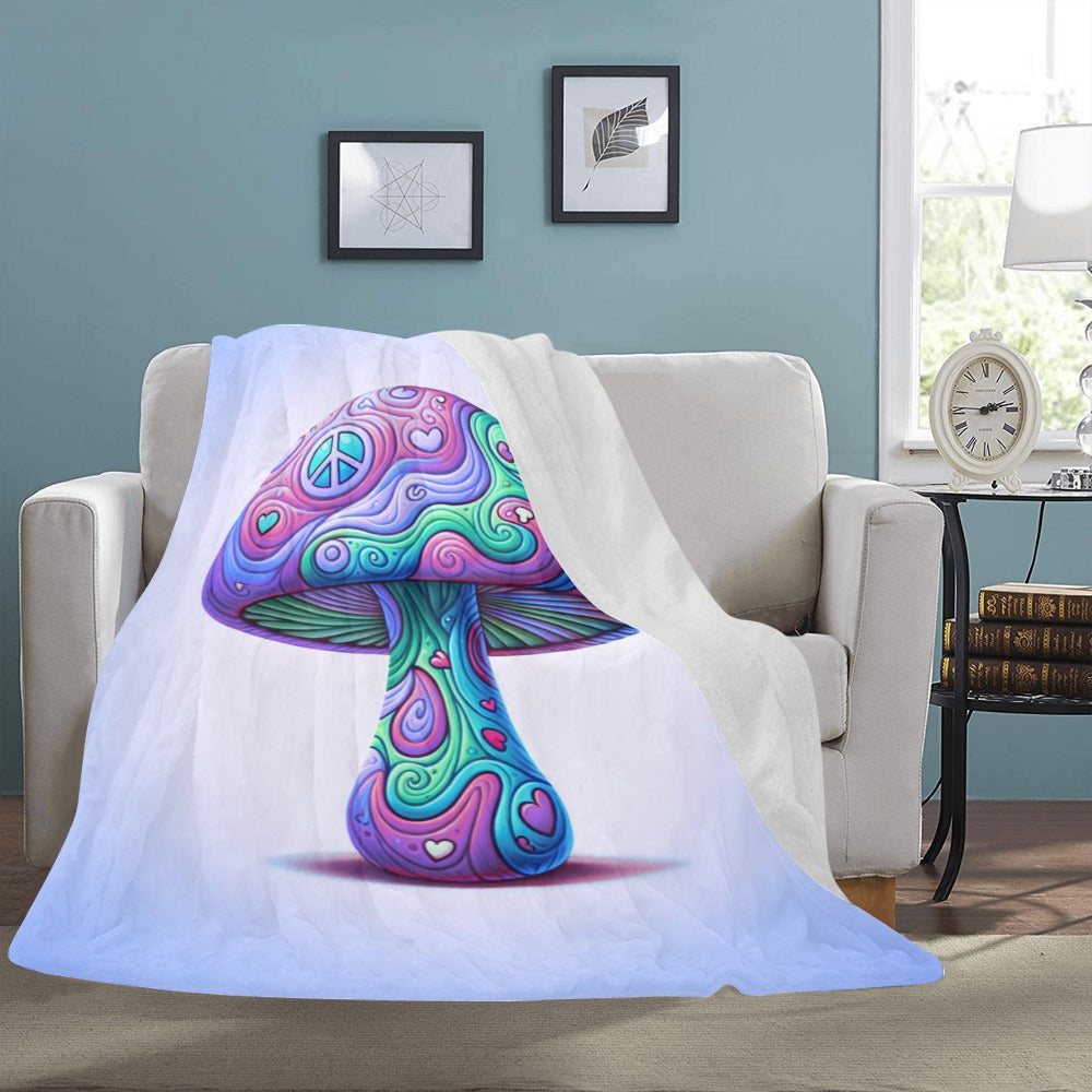 Boho Psychedelic Mushroom Blanket Throw Blanket 60"x80" Soft Cozy