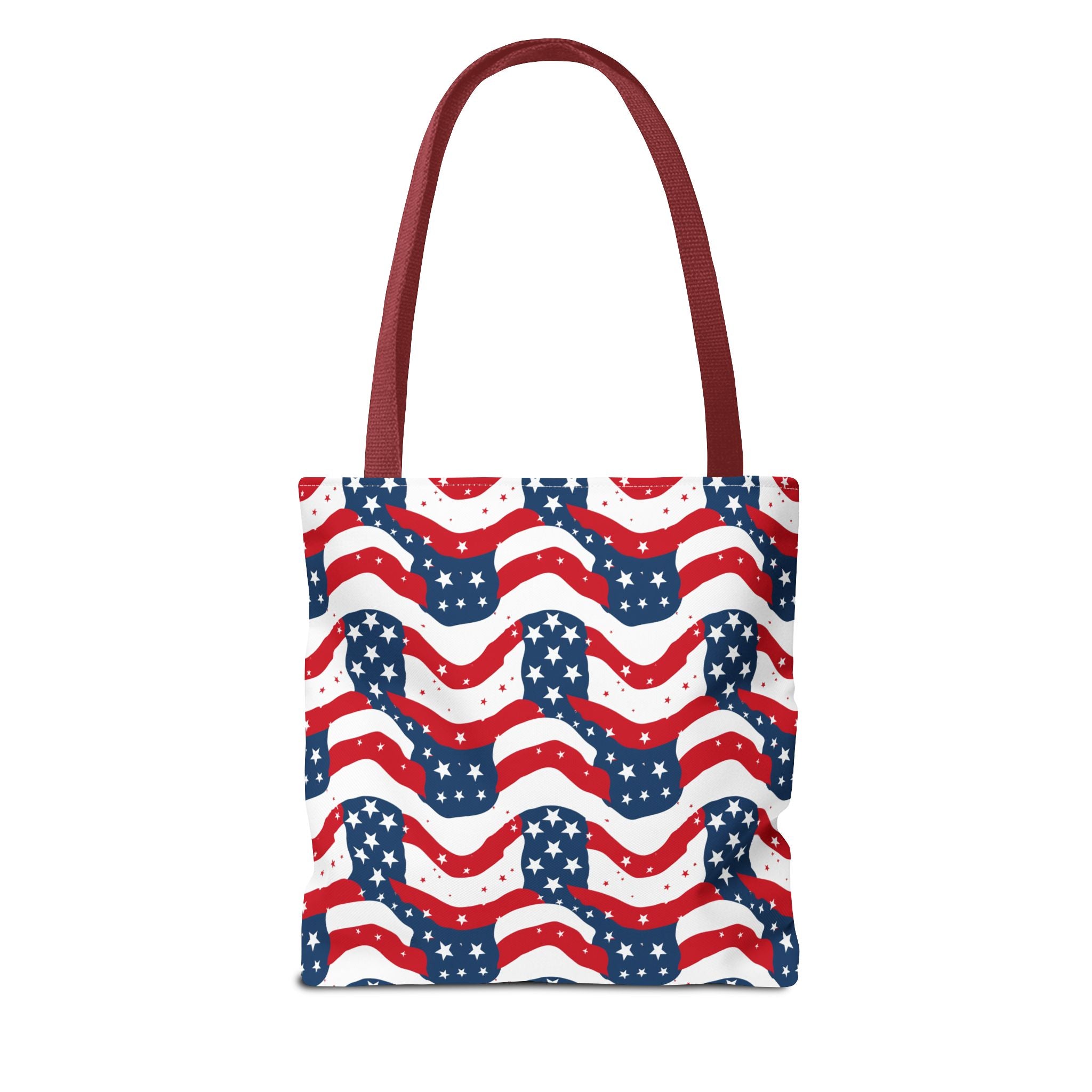 American Flag Pattern Patriotic Tote Bag