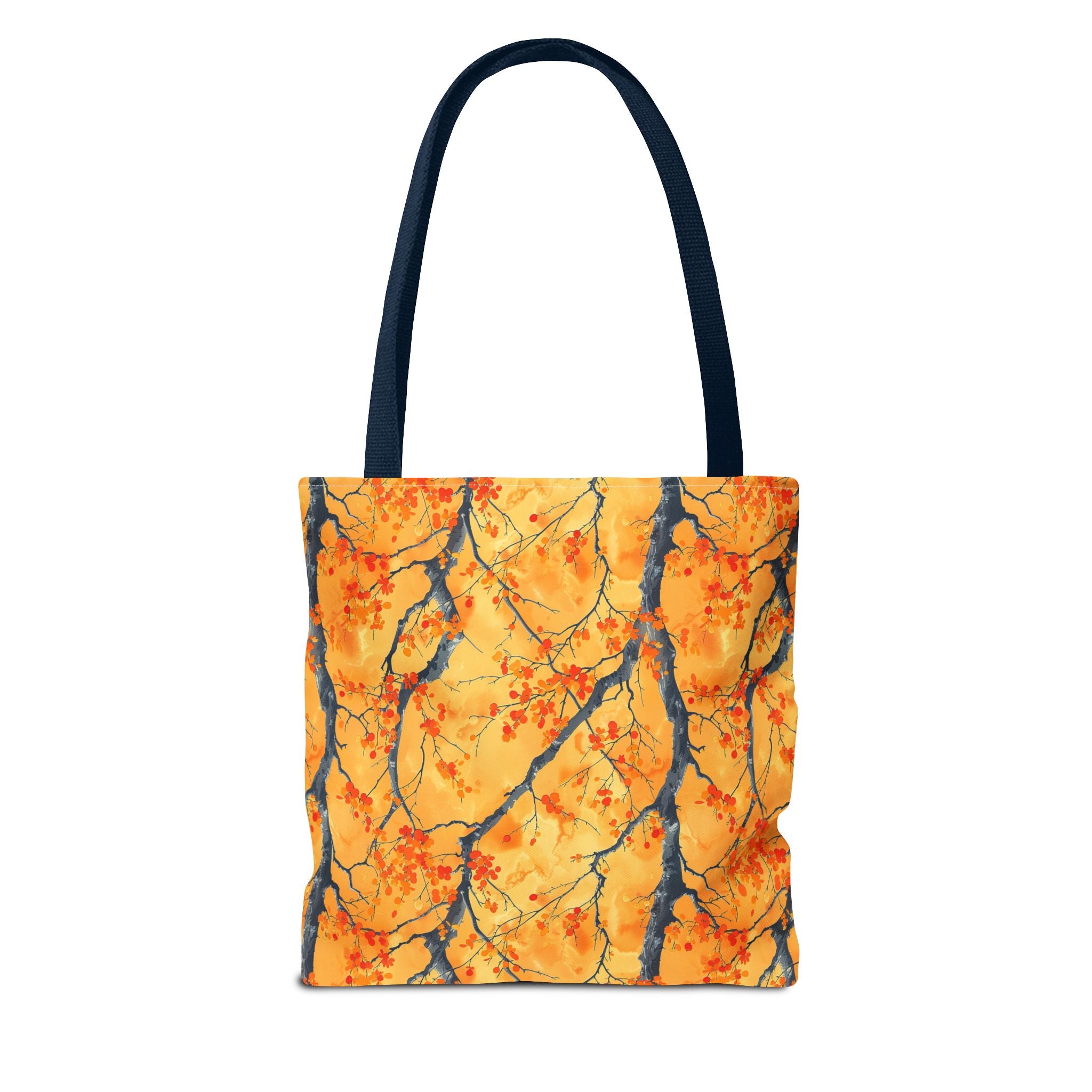 Stylish and Durable Custom-Printed Tote Bags with Autumn Leaf Design, Available in 3 Sizes