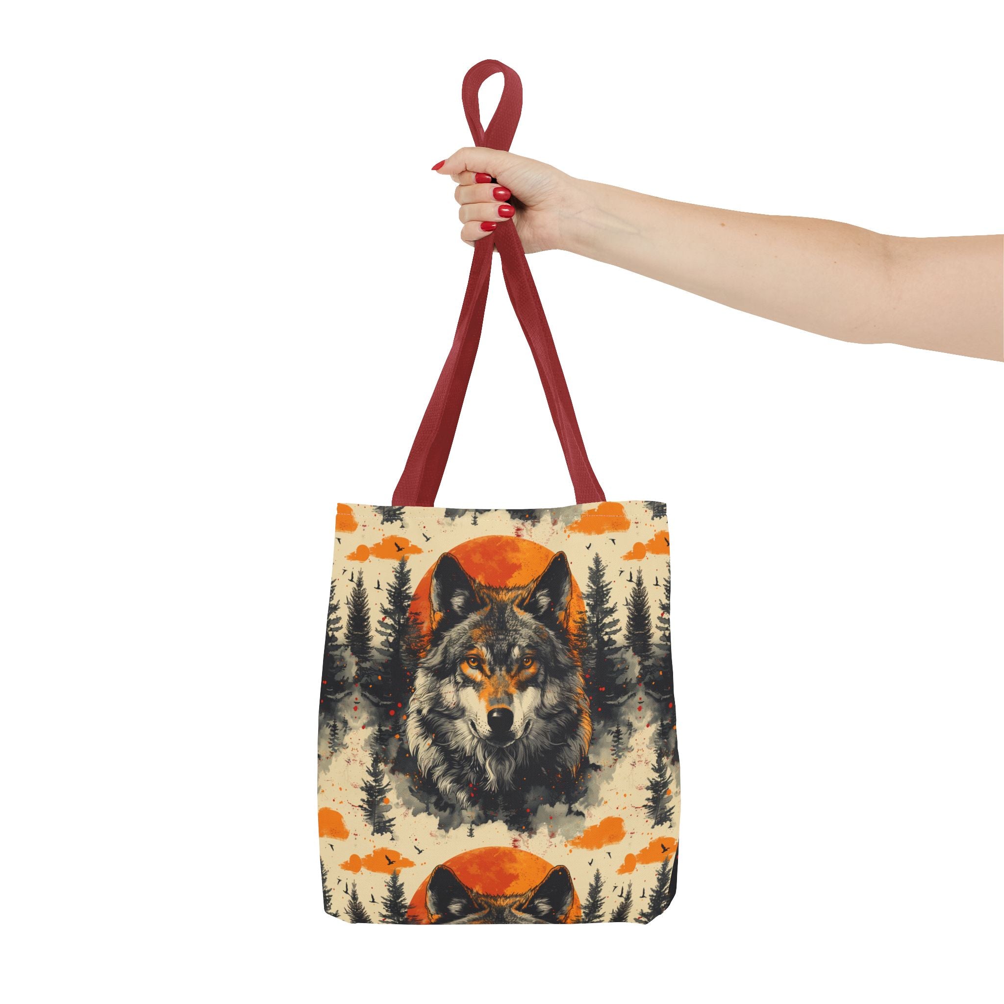 Wolf Rustic Lodge Tote Bag