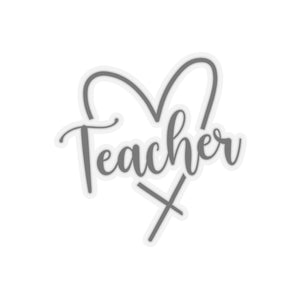 Teacher Heart Kiss-Cut Sticker Teacher Gift Back to School