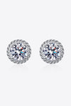 2 Carat Moissanite 925 Sterling Silver Stud Earrings