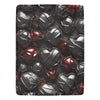 Black and Red Heart Ultra-Soft Micro Fleece Blanket