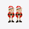 Rhinestone Alloy Santa Earrings