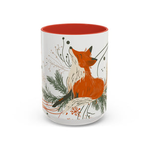 Boho Fox Christmas Mug | Cozy Farmhouse Decor | Holiday Coffee Cup | Gift for Her | Rustic Christmas | 11oz & 15oz